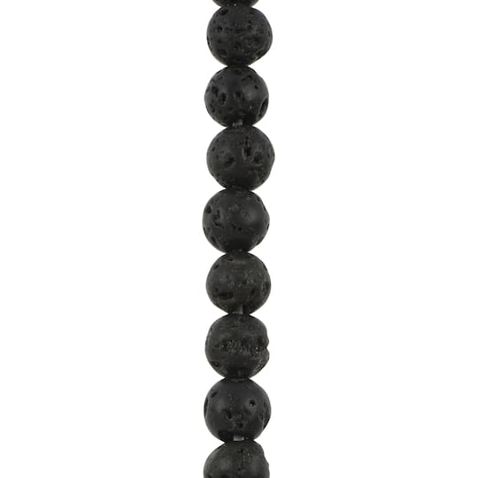 Black Lava Round Beads, 4mm by Bead Landing&#x2122;
